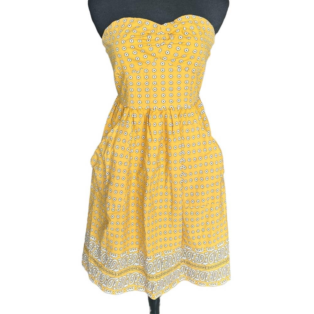 GIRLS FROM SAVOY ANTHROPOLOGIE Bustier Dress Handkerchief Dress Size Six